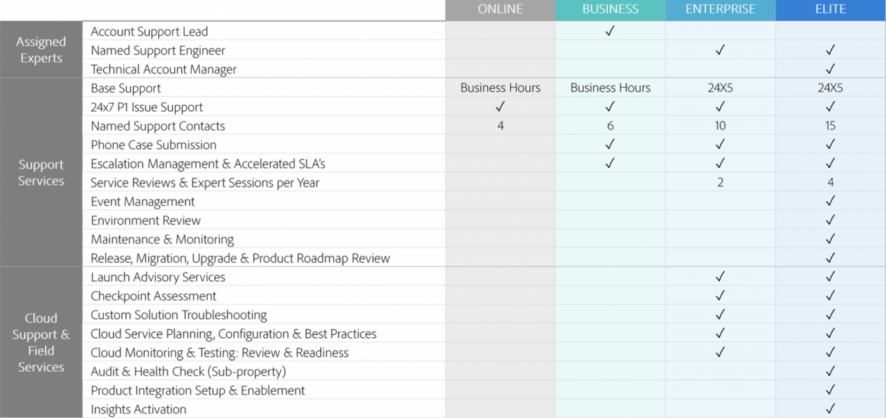 AEM CS Support Model